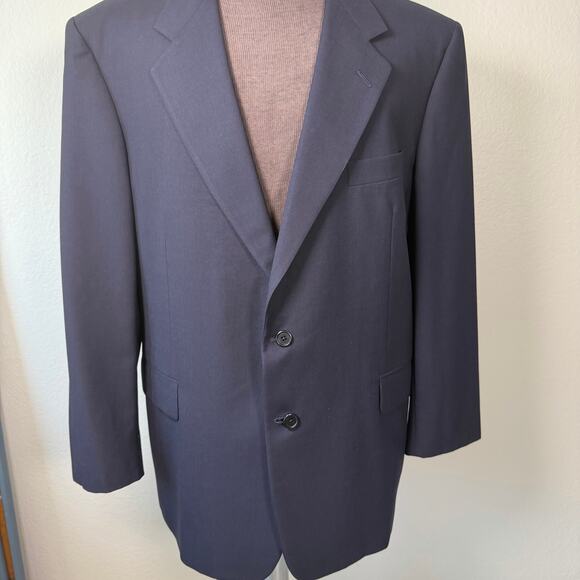 Hickey Freeman vintage Men's blazer sports coat sz 46R union tag navy USA wool - Picture 2 of 10